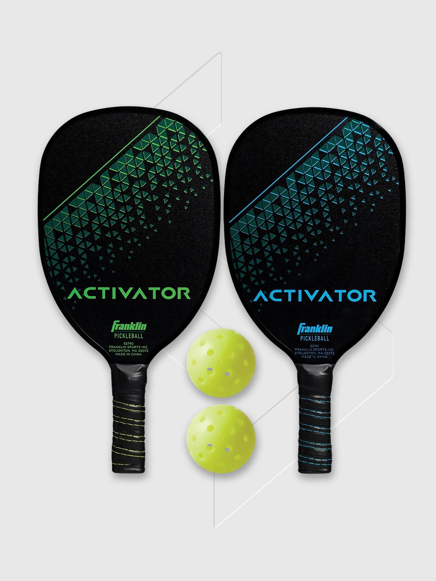 Franklin Activator 2-Player Pickleball Paddle and Ball Set Black/Green/Blue from Saxumo.com