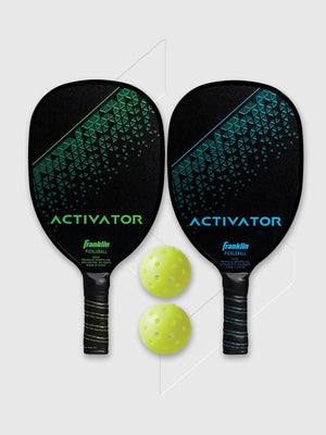 Franklin Activator 2-Player Pickleball Paddle and Ball Set Black/Green/Blue from Saxumo.com