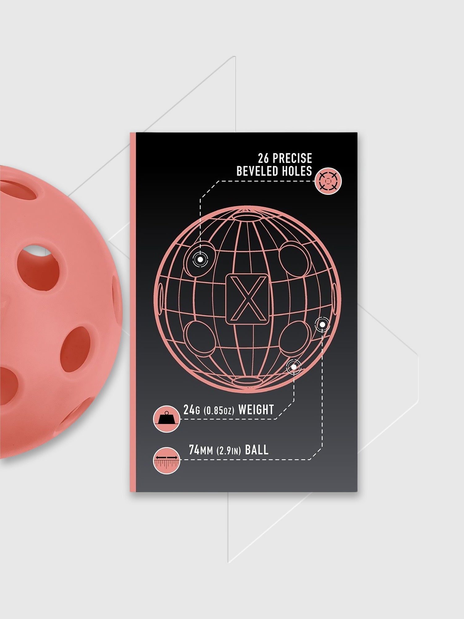 Franklin Indoor X-26 Pickleball (Pack of 12) Orange from Saxumo.com