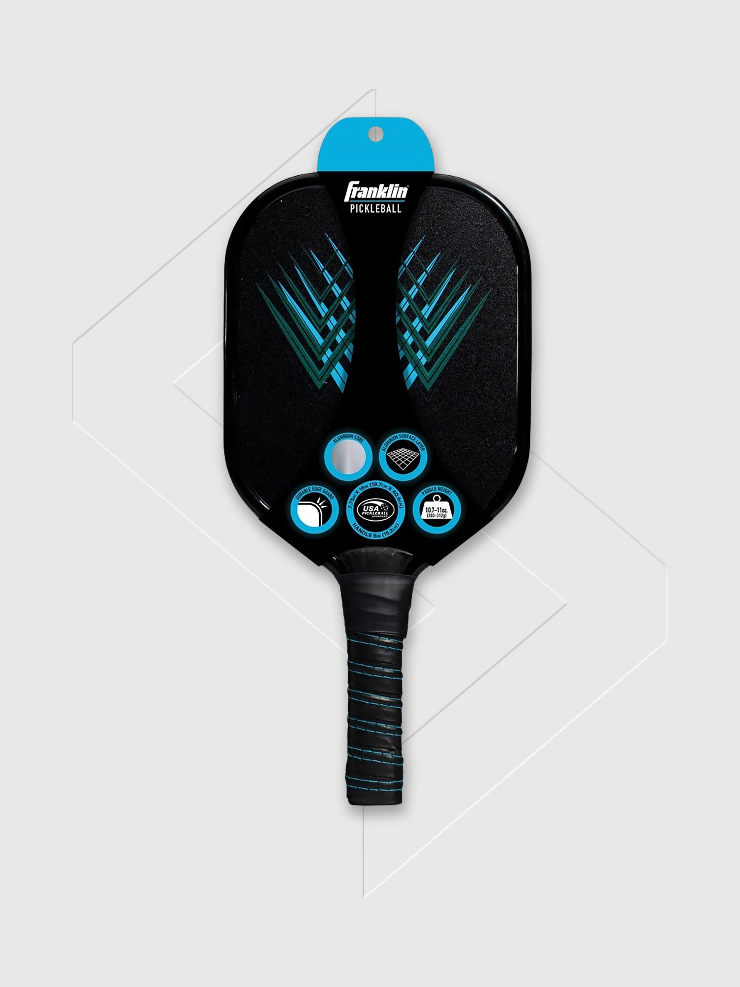 Franklin Jet Aluminium Pickleball Paddle Black/Blue from Saxumo.com