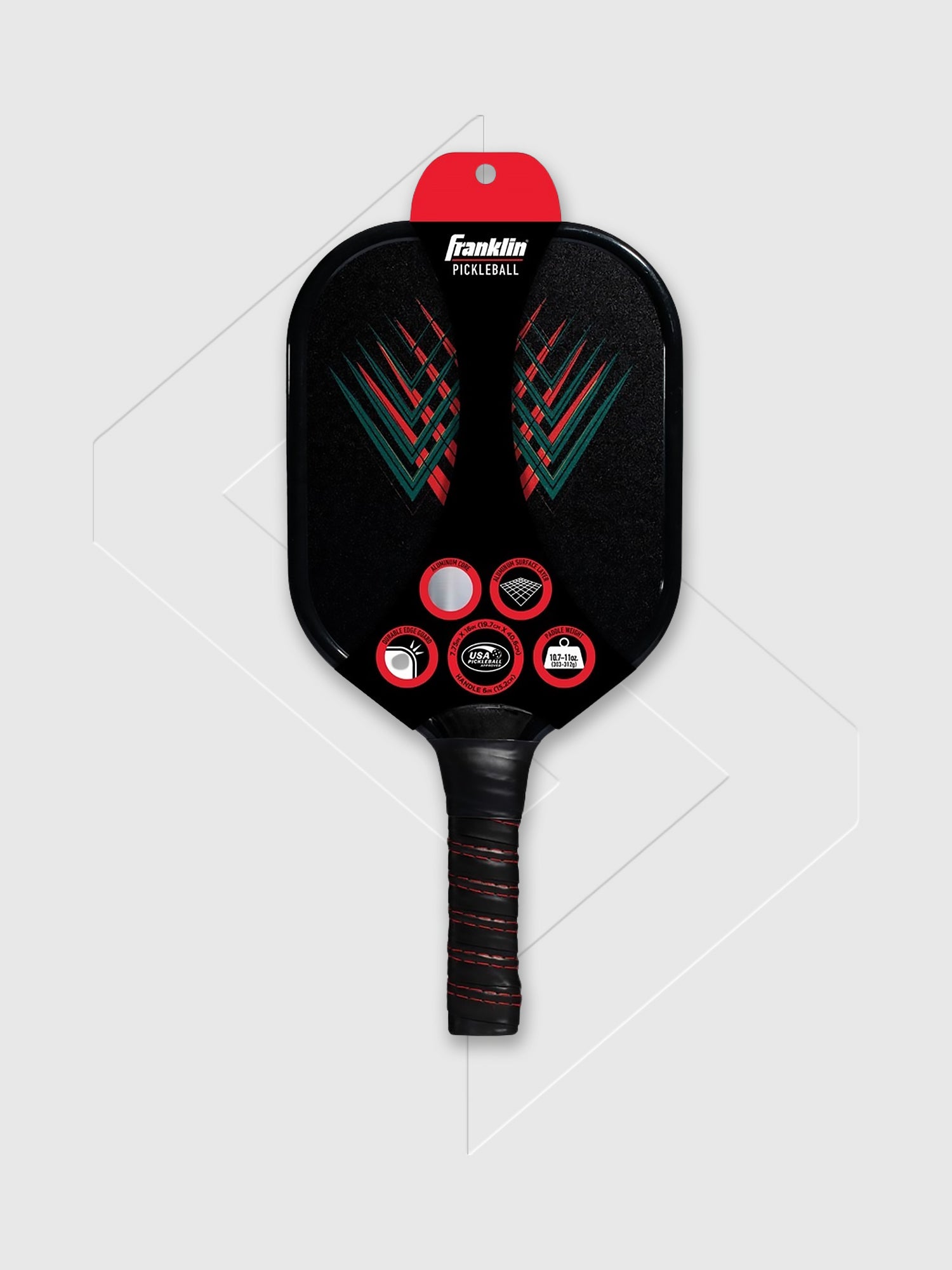 Franklin Jet Aluminium Pickleball Paddle Black/Red from Saxumo.com