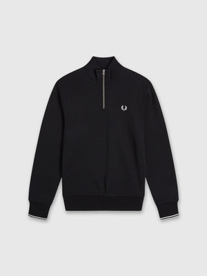 Fred Perry Half Zip Sweatshirt Black from Saxumo.com