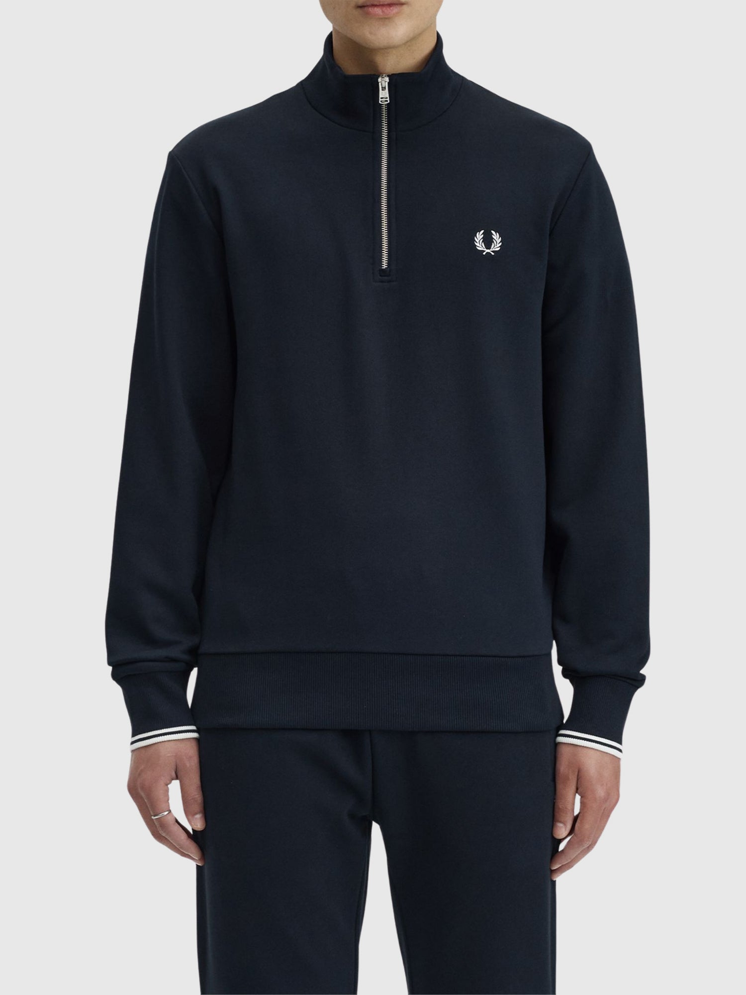 Fred Perry Half Zip Sweatshirt Navy from Saxumo.com
