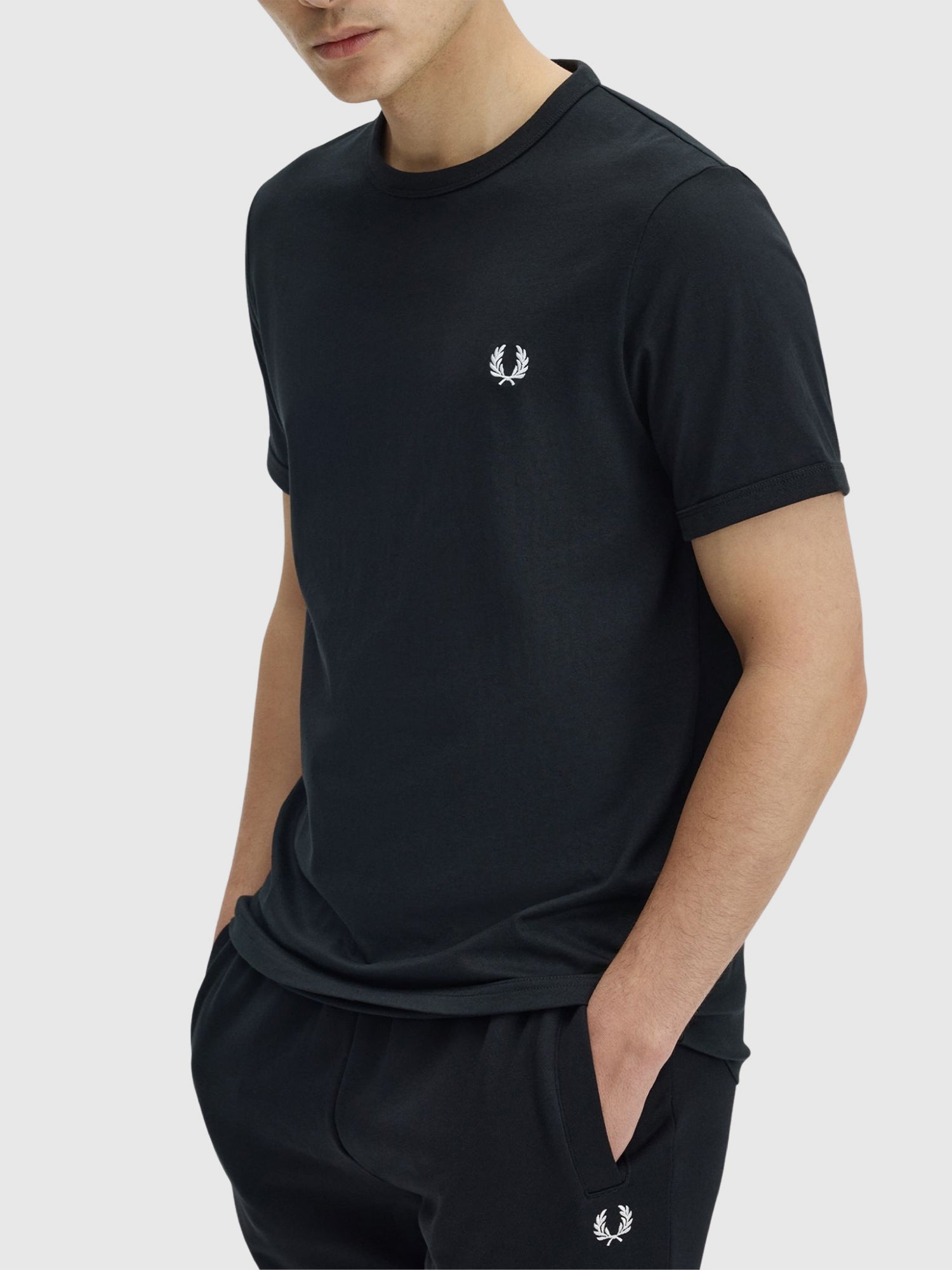 Fred Perry Ringer T-Shirt Black from Saxumo.com