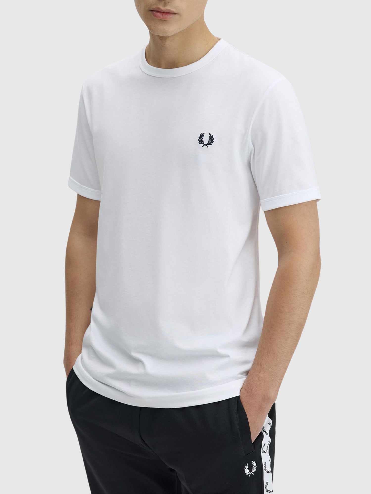 Fred Perry Ringer T-Shirt White from Saxumo.com