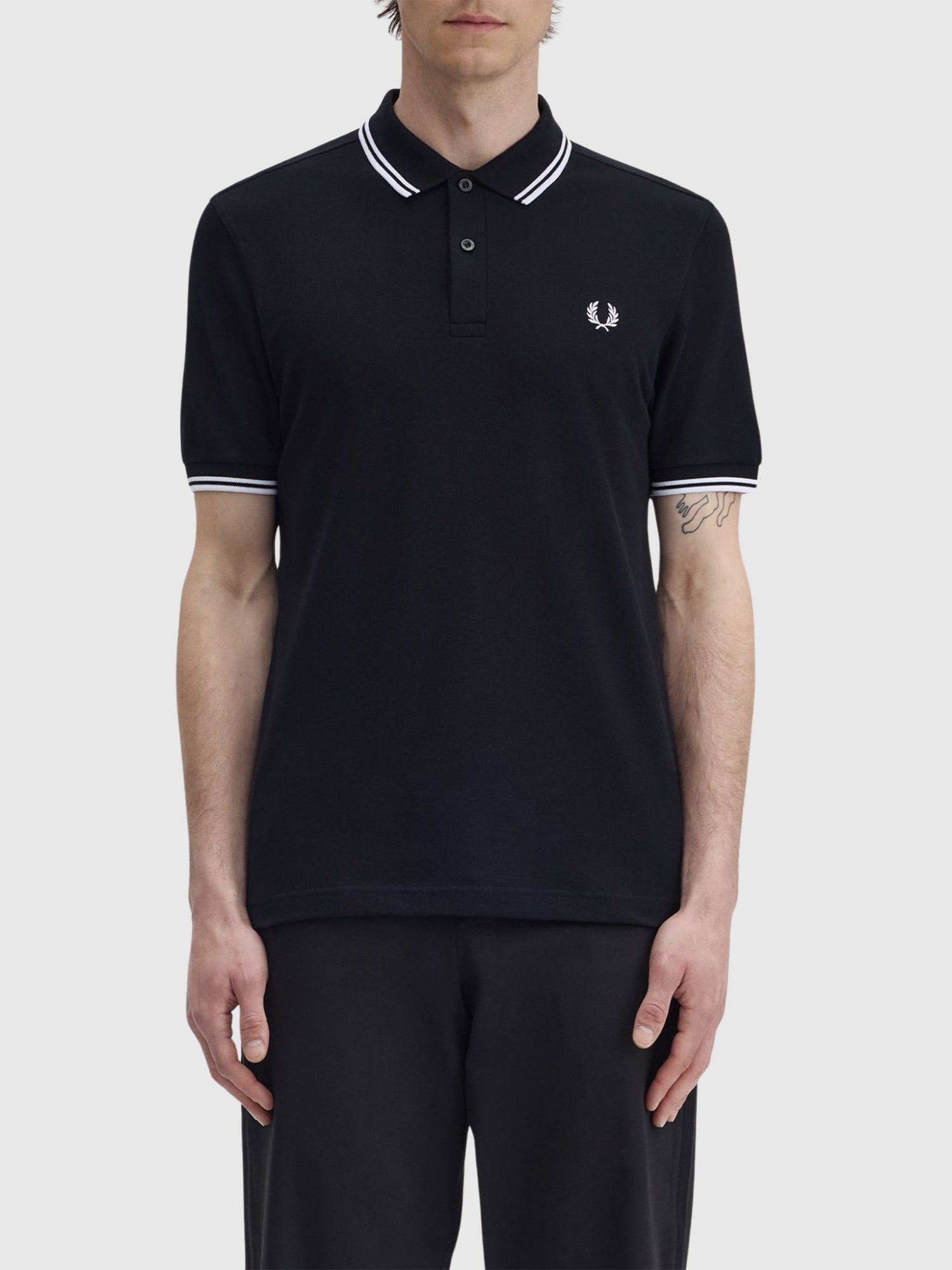Fred Perry Twin Tipped Polo Shirt Black