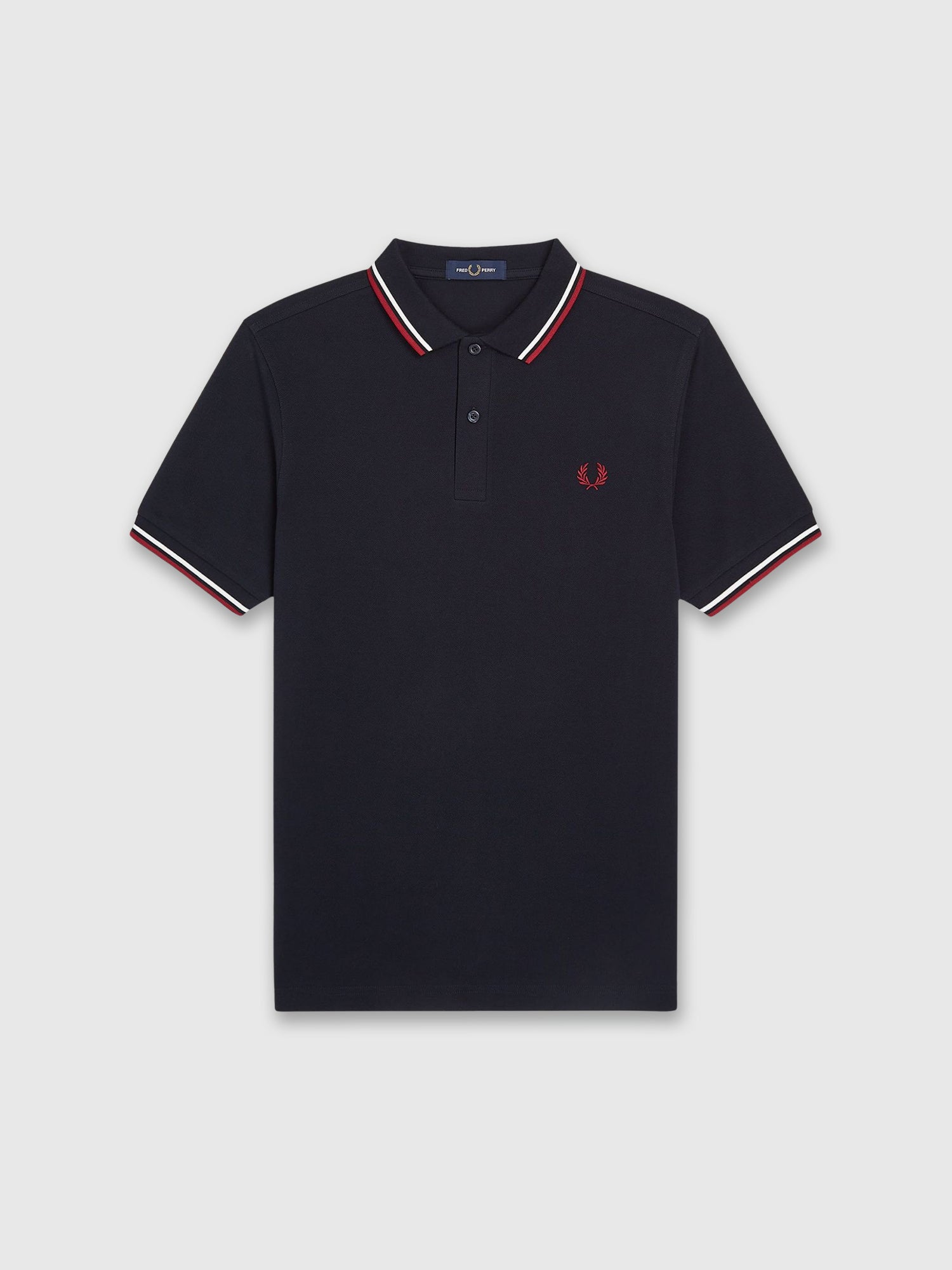 Fred Perry Twin Tipped Shirt Navy/White/Red from Saxumo.com