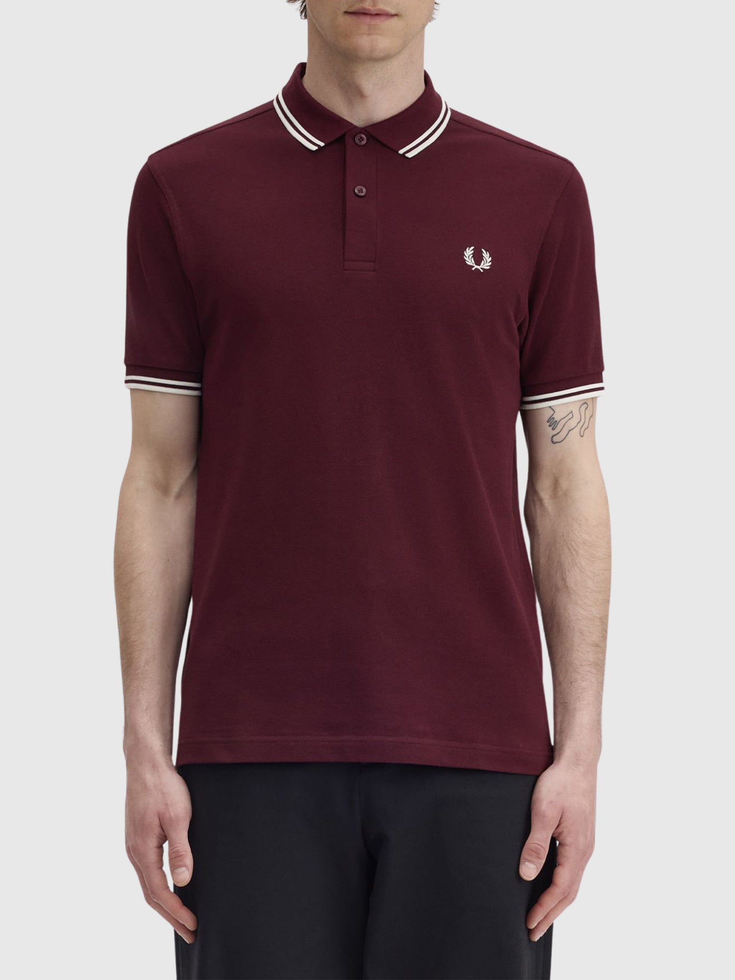 Fred Perry Twin Tipped Shirt Oxblood from Saxumo.com