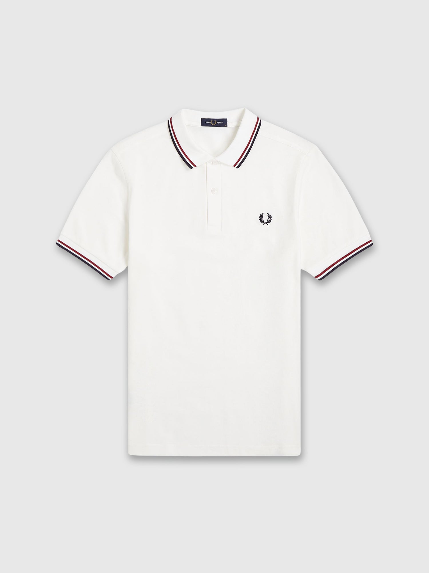 Fred Perry Twin Tipped Shirt White/Red/Navy from Saxumo.com