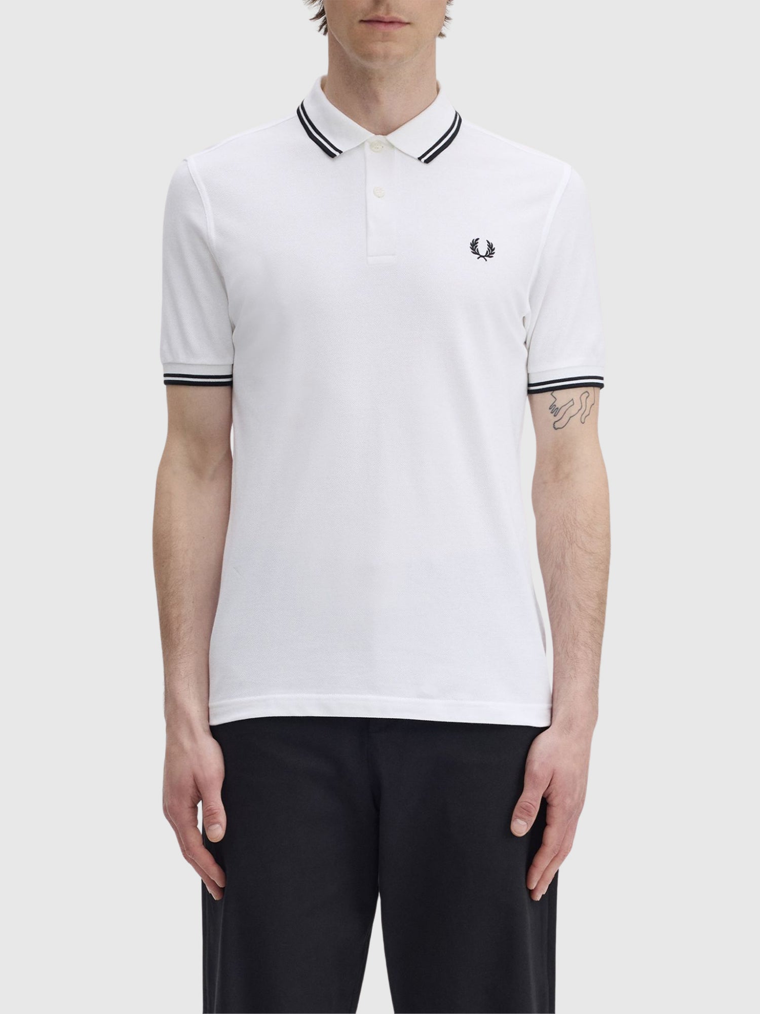 Fred Perry Twin Tipped Shirt White from Saxumo.com