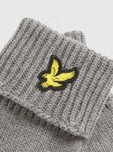 Lyle and Scott Cotton Merino Gloves Mid Grey Marl from Saxumo