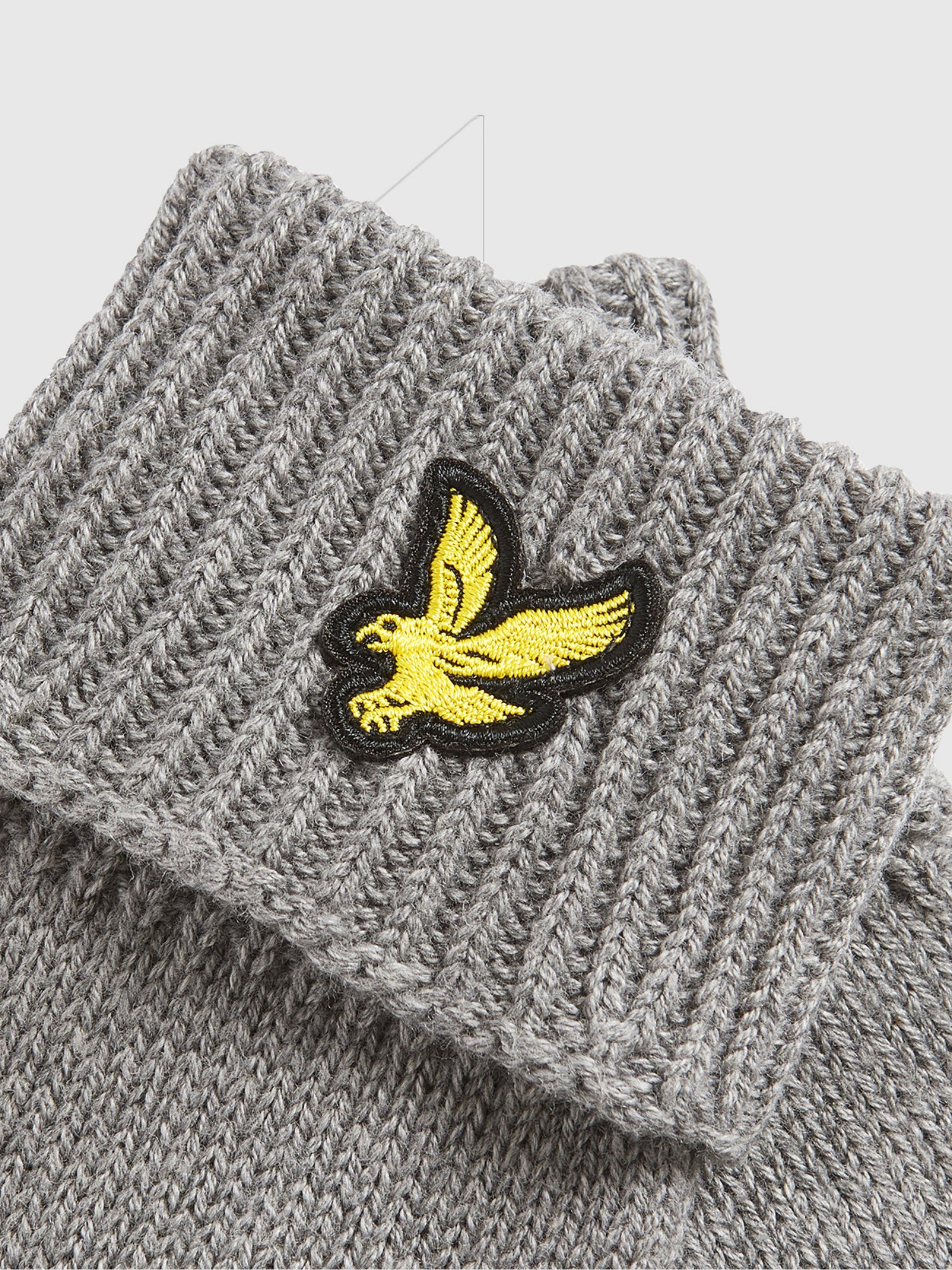 Lyle and Scott Cotton Merino Gloves Mid Grey Marl from Saxumo.com