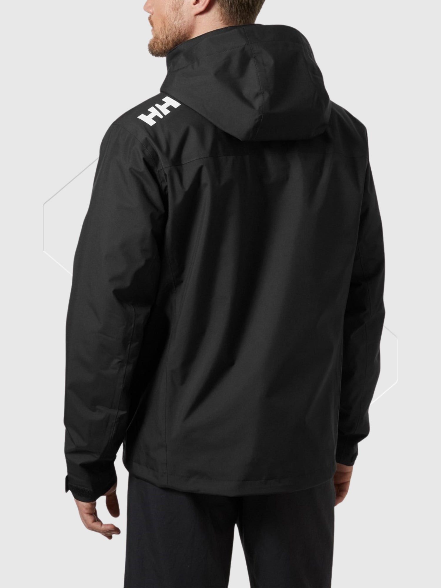 Helly Hansen Crew Hooded Midlayer Sailing Jacket 2.0 Black from Saxumo.com