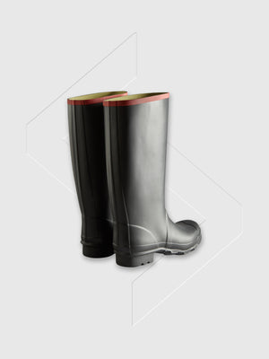 Hunter Argyll Full Knee Wellington Boots Black from Saxumo.com