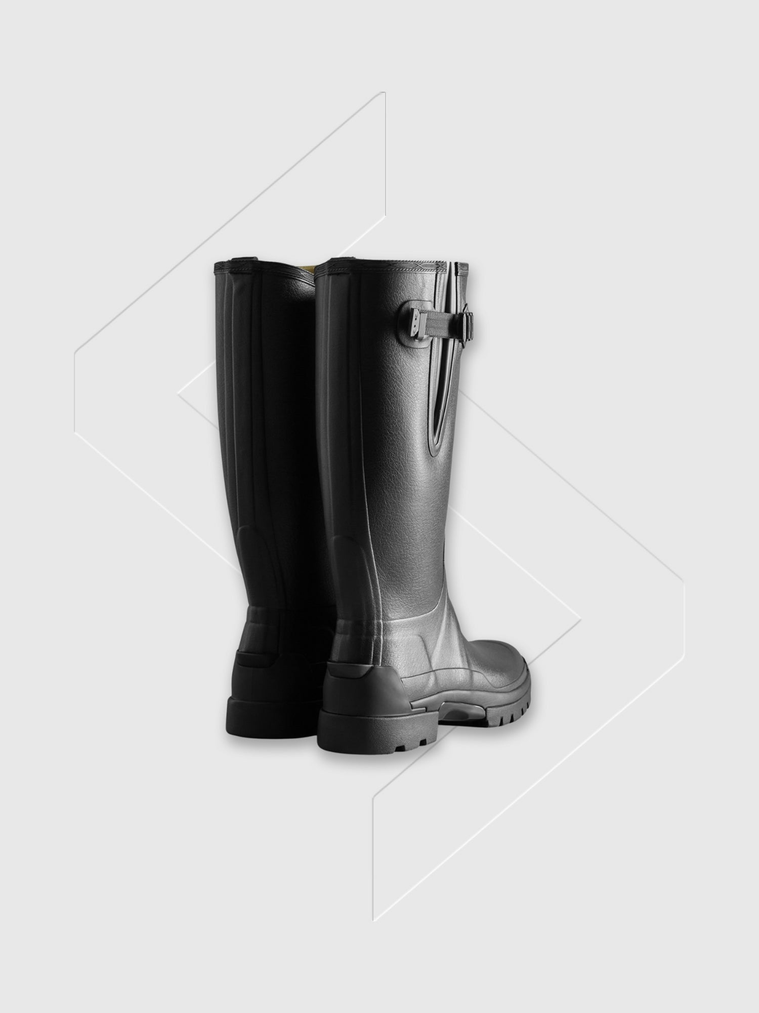 Hunter Balmoral Adjustable Wellington Boots Black from Saxumo.com