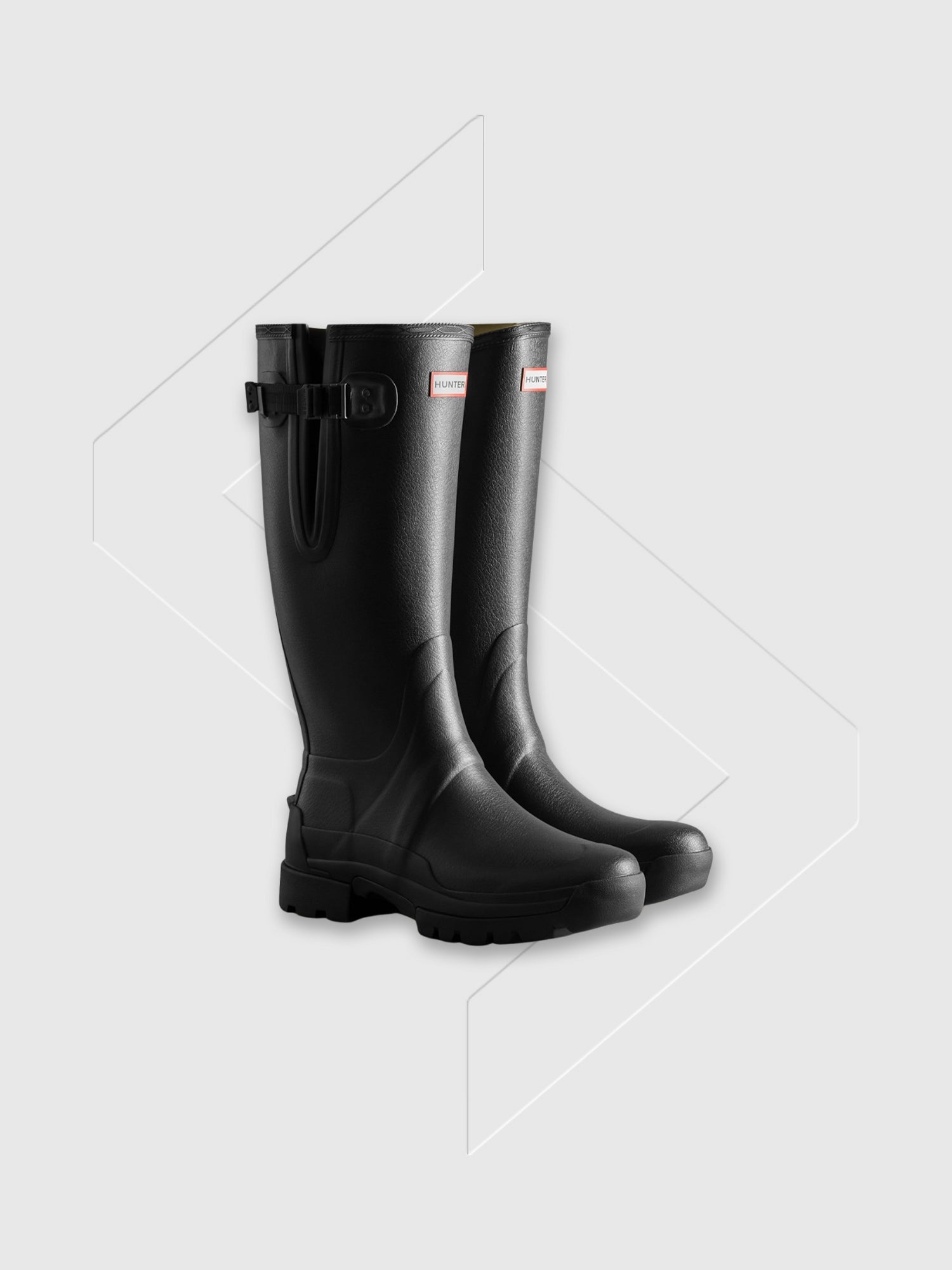 Hunter Balmoral Adjustable Wellington Boots Black from Saxumo.com