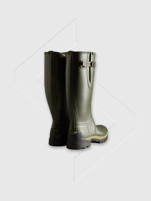 Hunter Balmoral Adjustable Wellington Boots Dark Olive from Saxumo.com