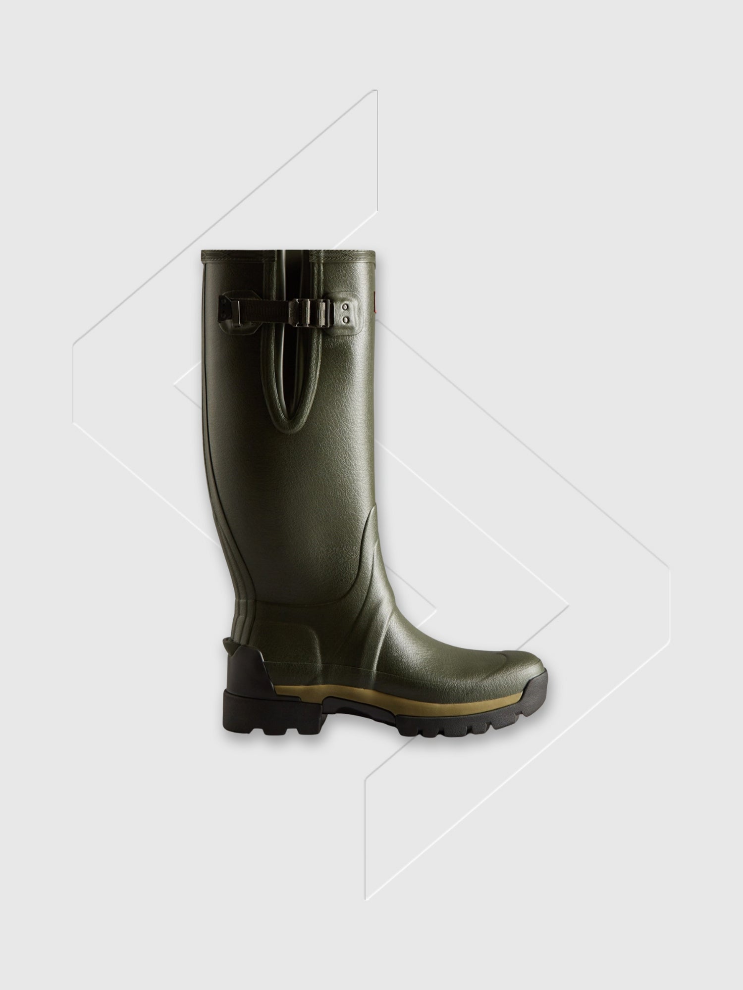 Hunter Balmoral Adjustable Wellington Boots Dark Olive from Saxumo.com