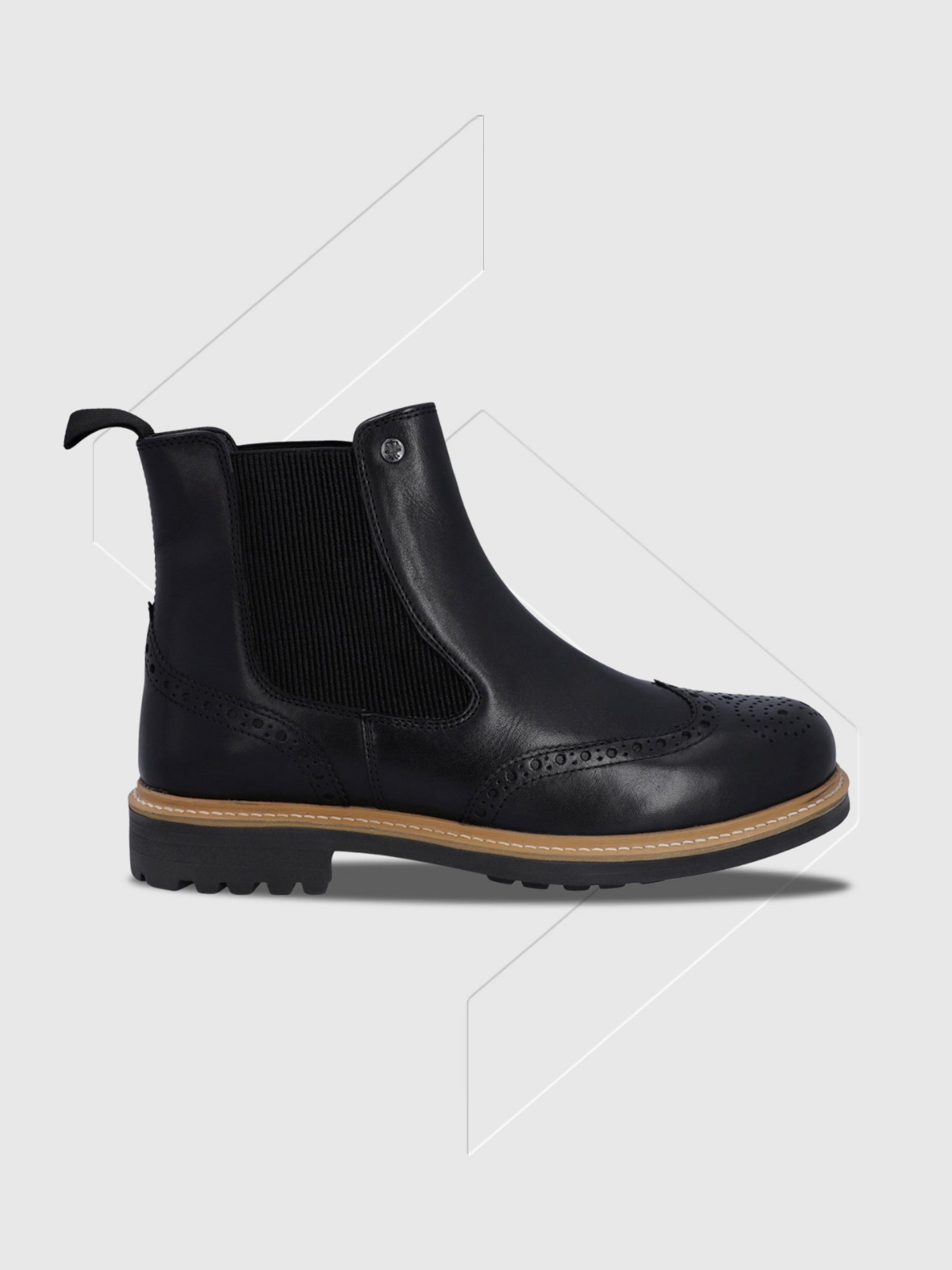 Hunter Cawdor Brogue Dealer Boot Black from Saxumo.com