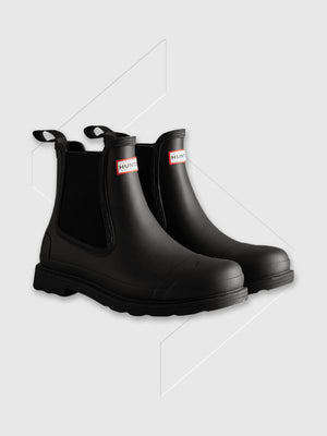 Hunter Commando Chelsea Boots Black from Saxumo.com
