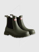 Hunter Commando Chelsea Boots Dark Olive from Saxumo.com
