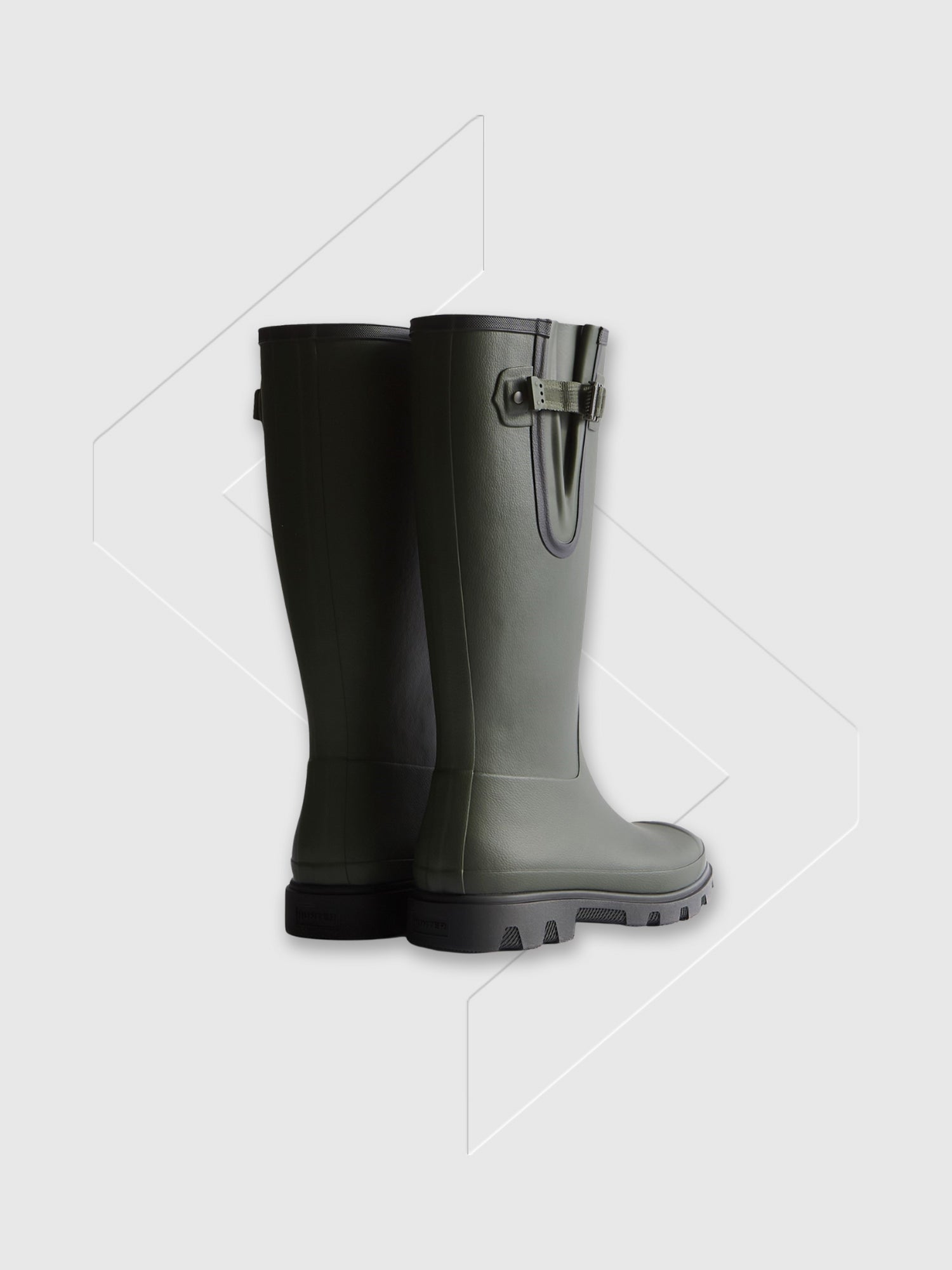 Hunter Downpour Adjustable Boot Dark Olive/Black from Saxumo.com