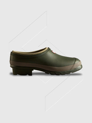 Hunter Gardener Clogs Dark Olive/Clay from Saxumo.com