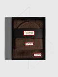 Hunter Jura Scarf and Beanie Hat Set Chocolate Brown
