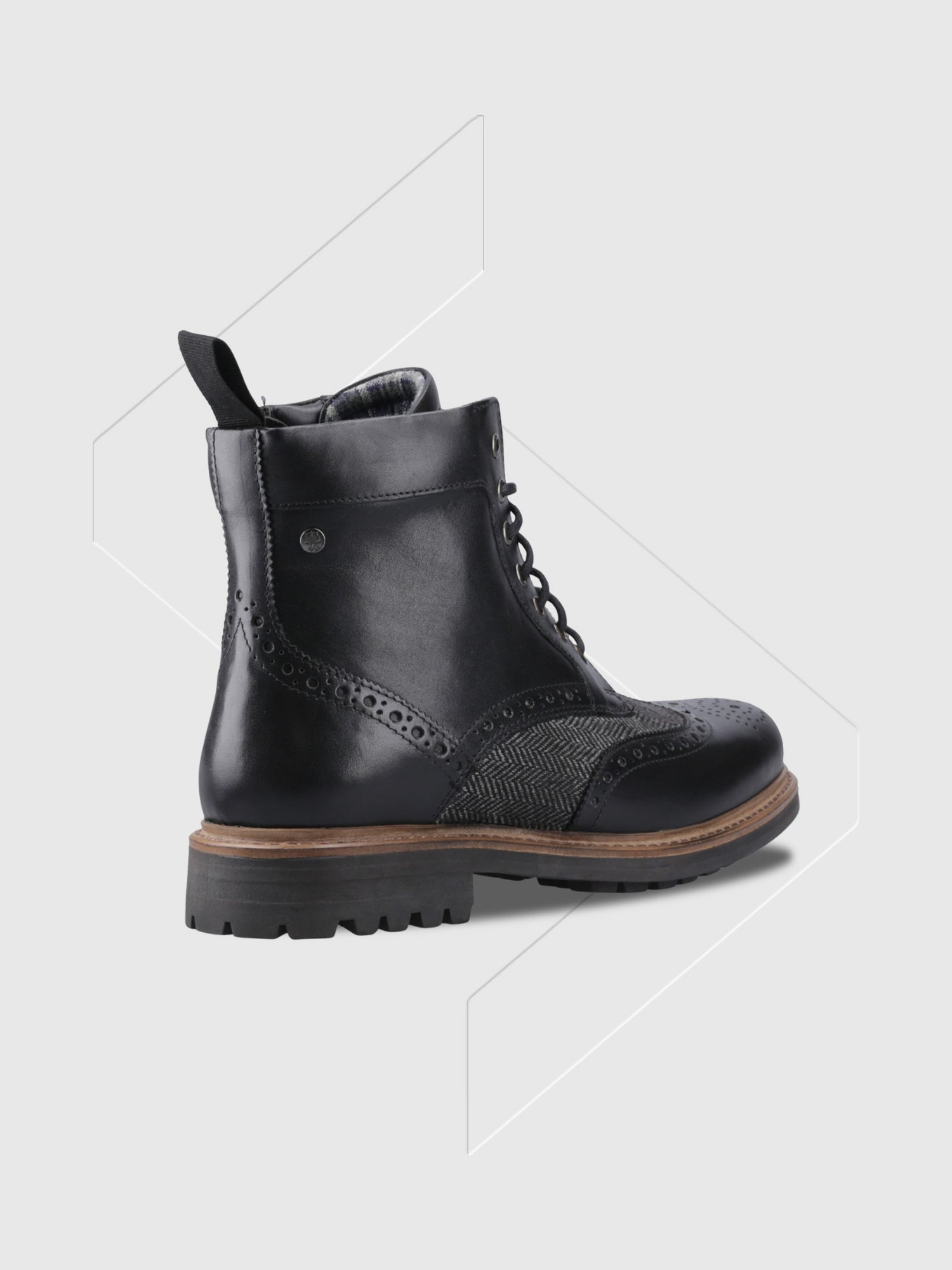 Hunter Loch Brogue Ankle Boot Black from Saxumo.com