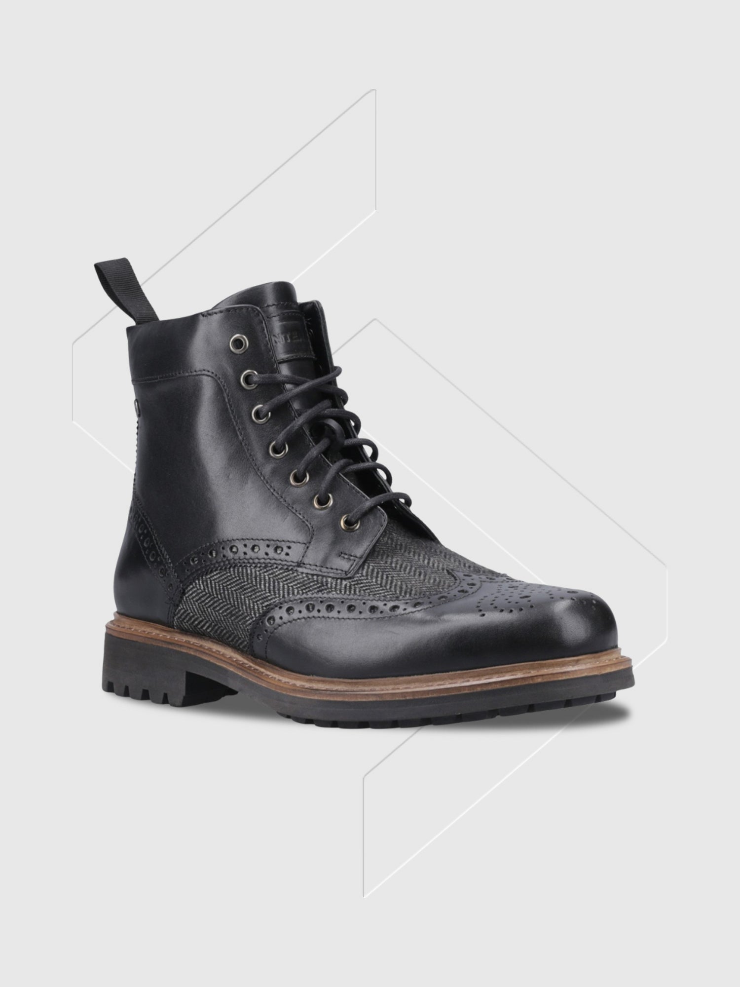 Hunter Loch Brogue Ankle Boot Black from Saxumo.com