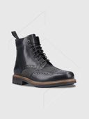 Hunter Loch Brogue Ankle Boot Black from Saxumo.com