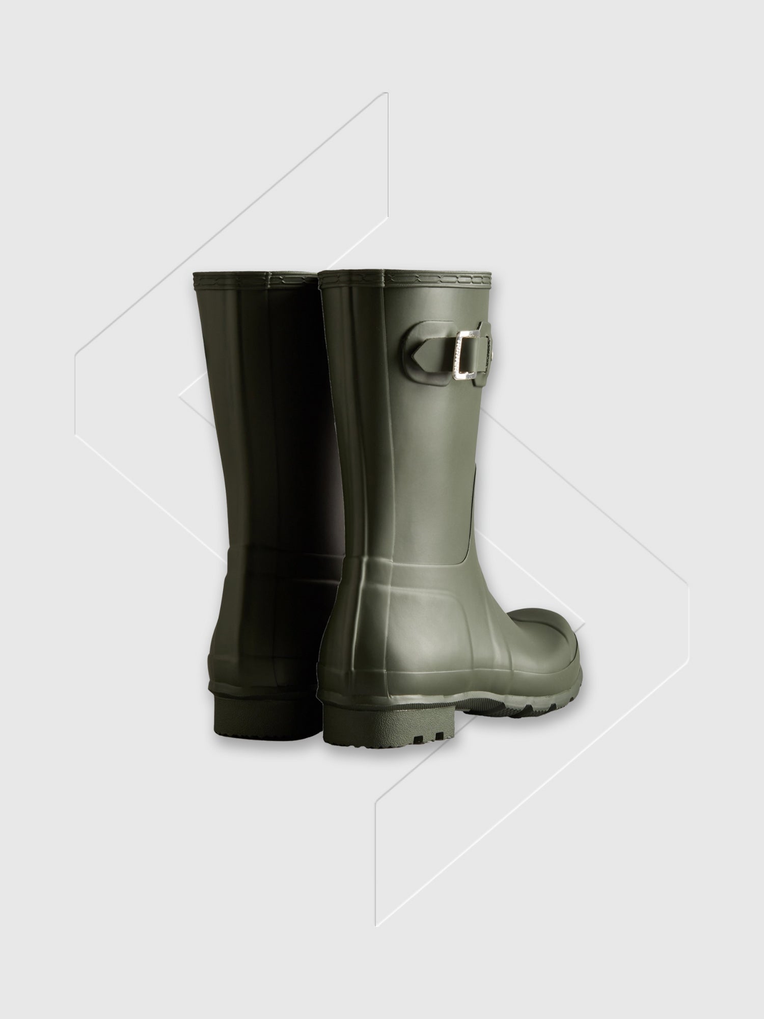 Hunter Original Short Wellington Boots Dark Olive from Saxumo.com