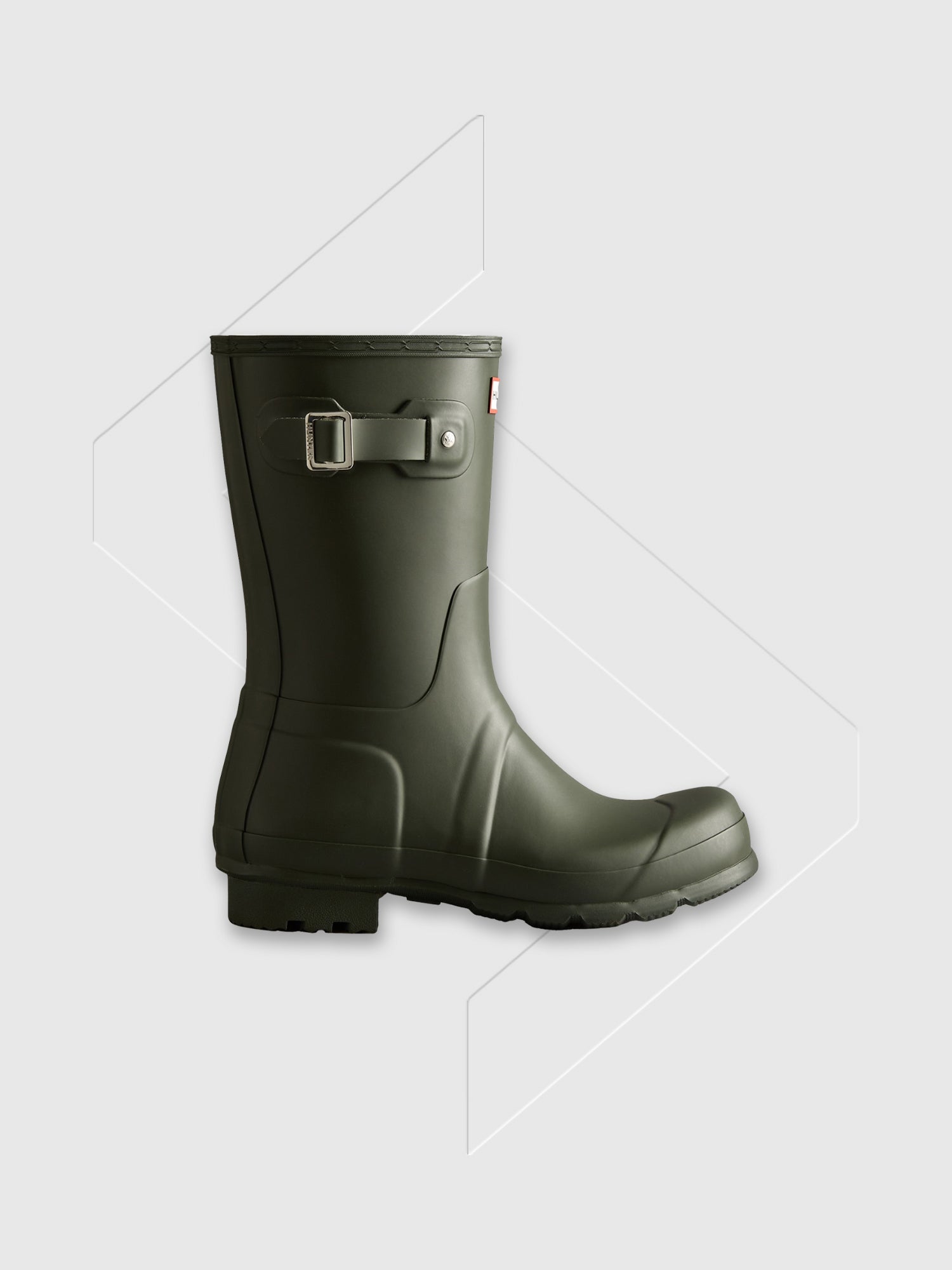 Hunter Original Short Wellington Boots Dark Olive from Saxumo.com