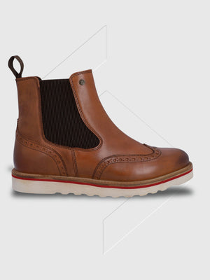 Hunter Orkney Brogue Dealer Boots Tan from Saxumo.com