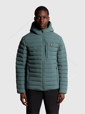 Lyle And Scott Stretch Lightweight Quilted Jacket Silver Pine from Saxumo.com