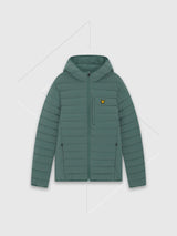 Lyle And Scott Stretch Lightweight Quilted Jacket Silver Pine