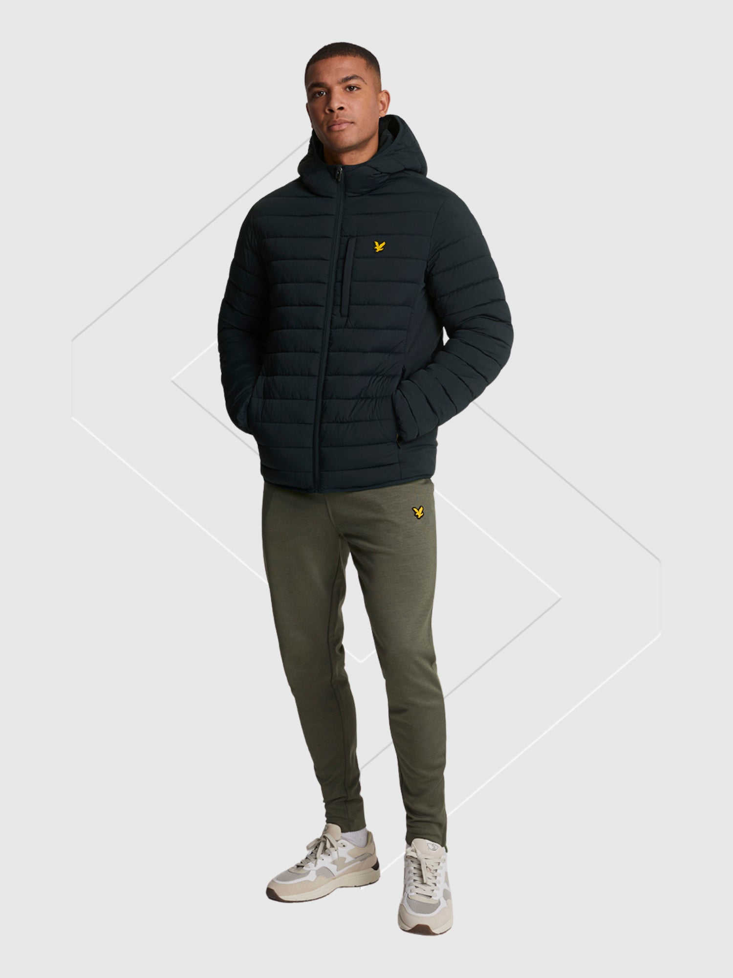 Lyle And Scott Stretch Lightweight Quilted Jacket Dark Navy from Saxumo.com