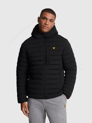 Lyle And Scott Stretch Lightweight Quilted Jacket Jet Black from Saxumo.com