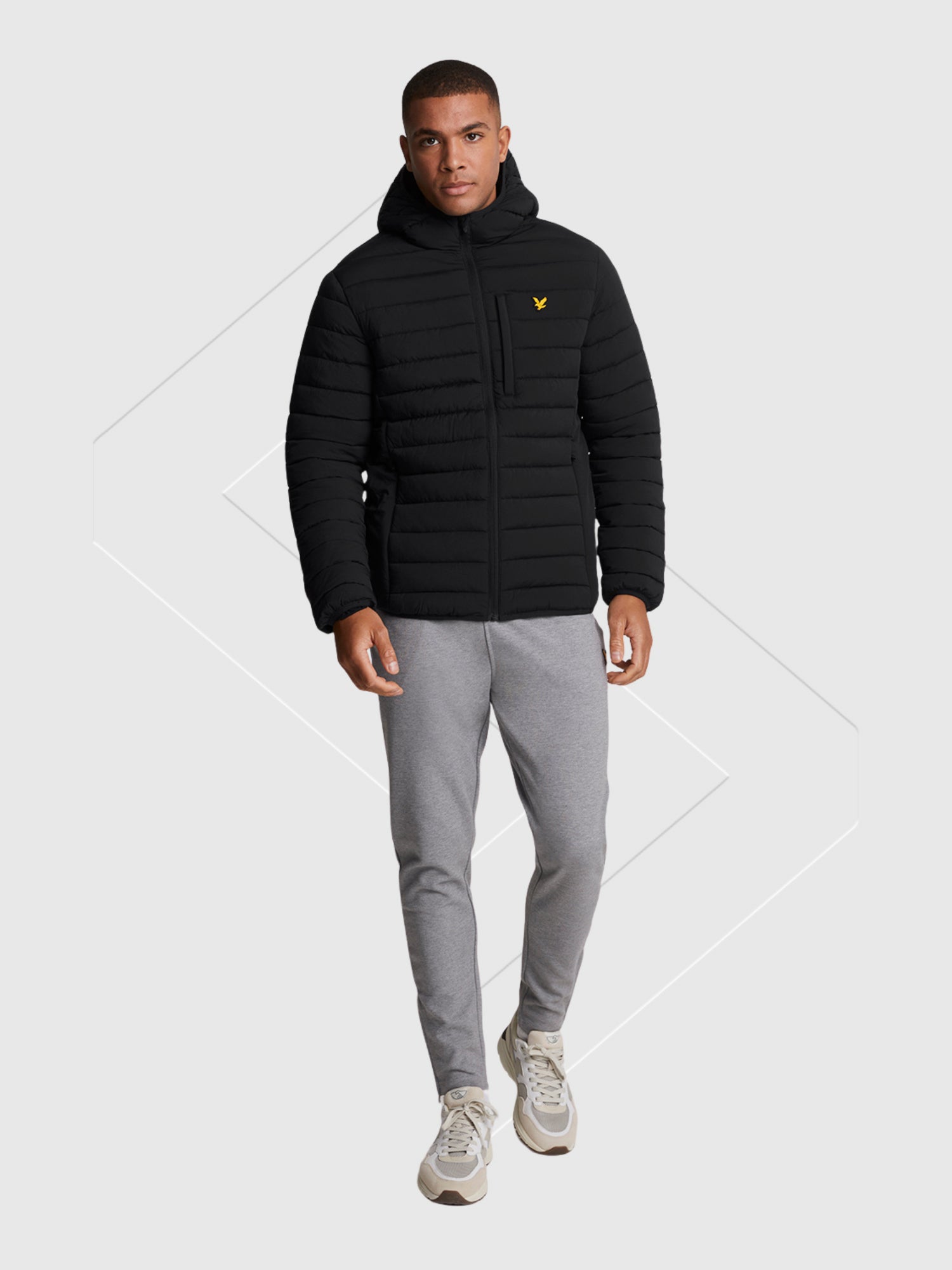 Lyle And Scott Stretch Lightweight Quilted Jacket Jet Black from Saxumo.com