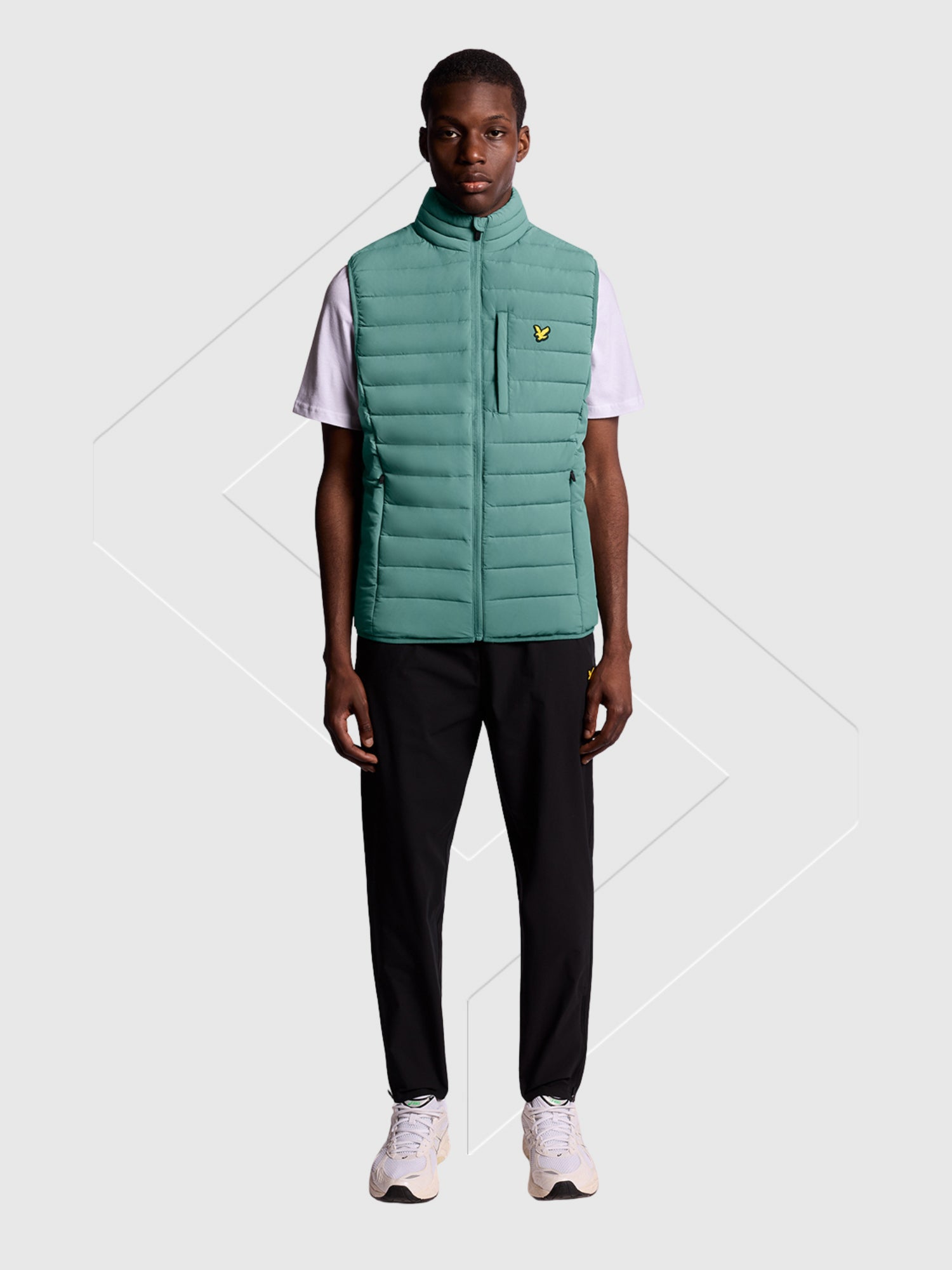 Lyle And Scott Stretch Lightweight Quilted Gilet Silver Pine from Saxumo.com