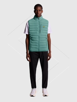 Lyle And Scott Stretch Lightweight Quilted Gilet Silver Pine from Saxumo.com