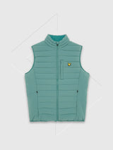 Lyle And Scott Stretch Lightweight Quilted Gilet Silver Pine