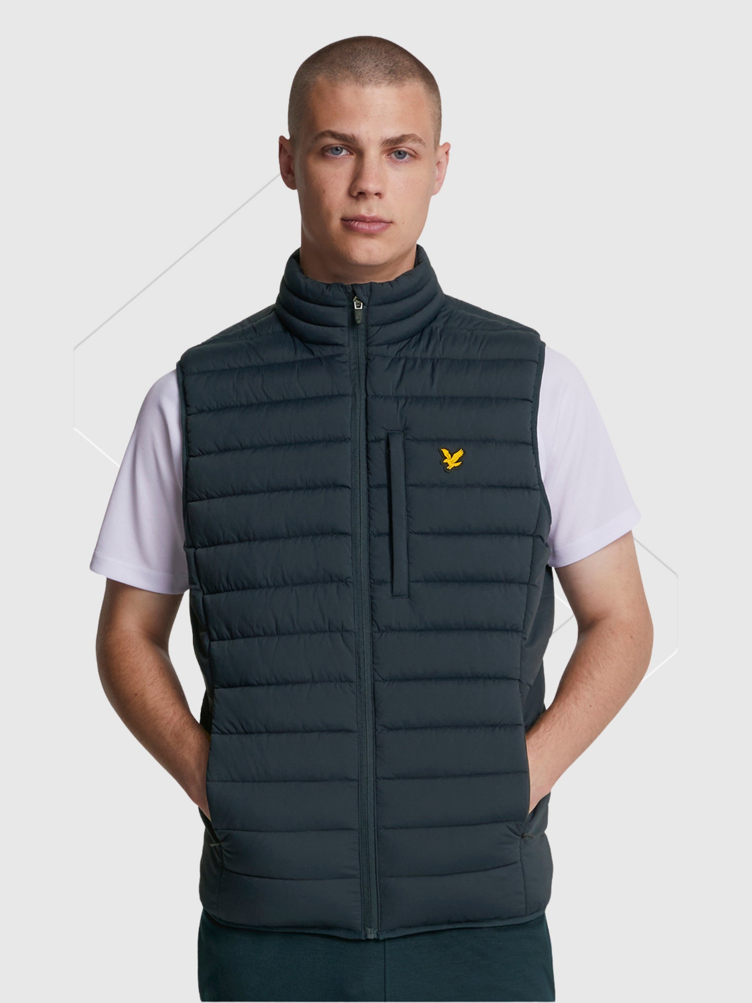 Lyle And Scott Stretch Lightweight Quilted Gilet Dark Navy from Saxumo.com