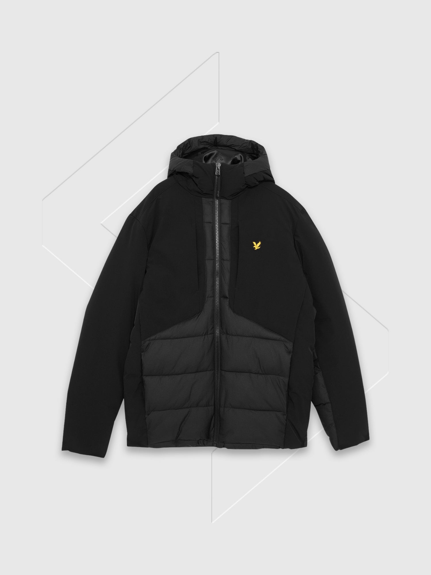 Lyle And Scott Wadded Hybrid Jacket Jet Black from Saxumo.com