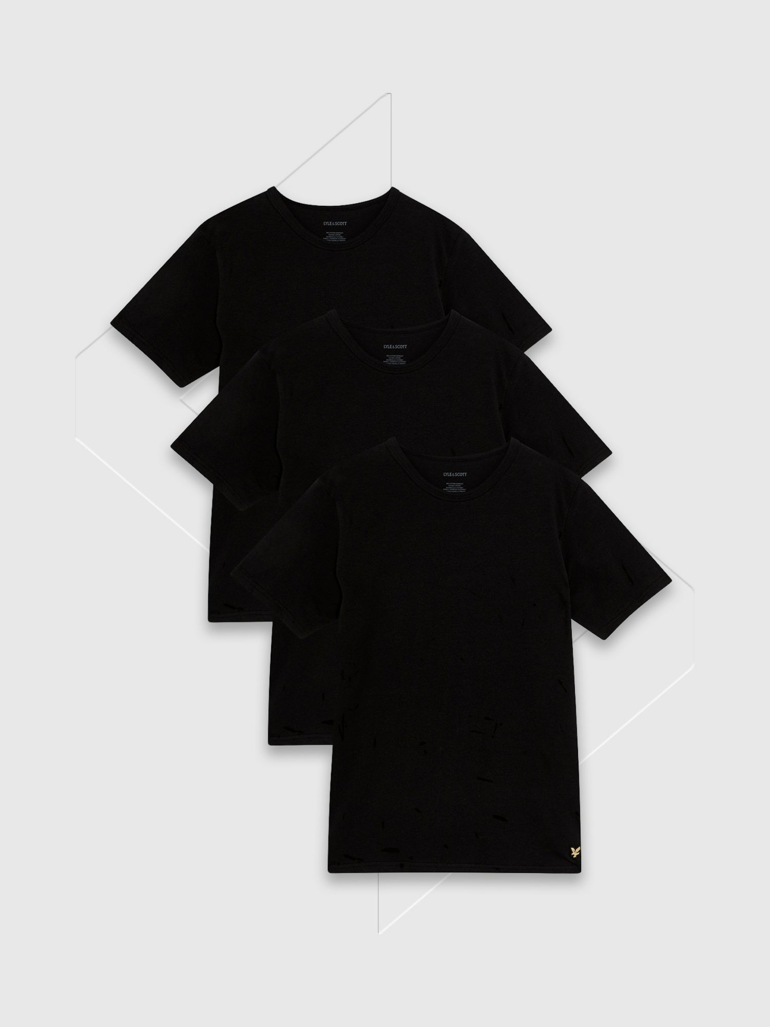 Lyle and Scott Basic 3 Pack T-shirt Jet Black from Saxumo