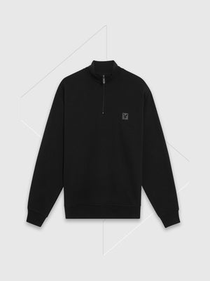 Lyle and Scott Loungewear 1/4 Zip Sweatshirt Jet Black from Saxumo