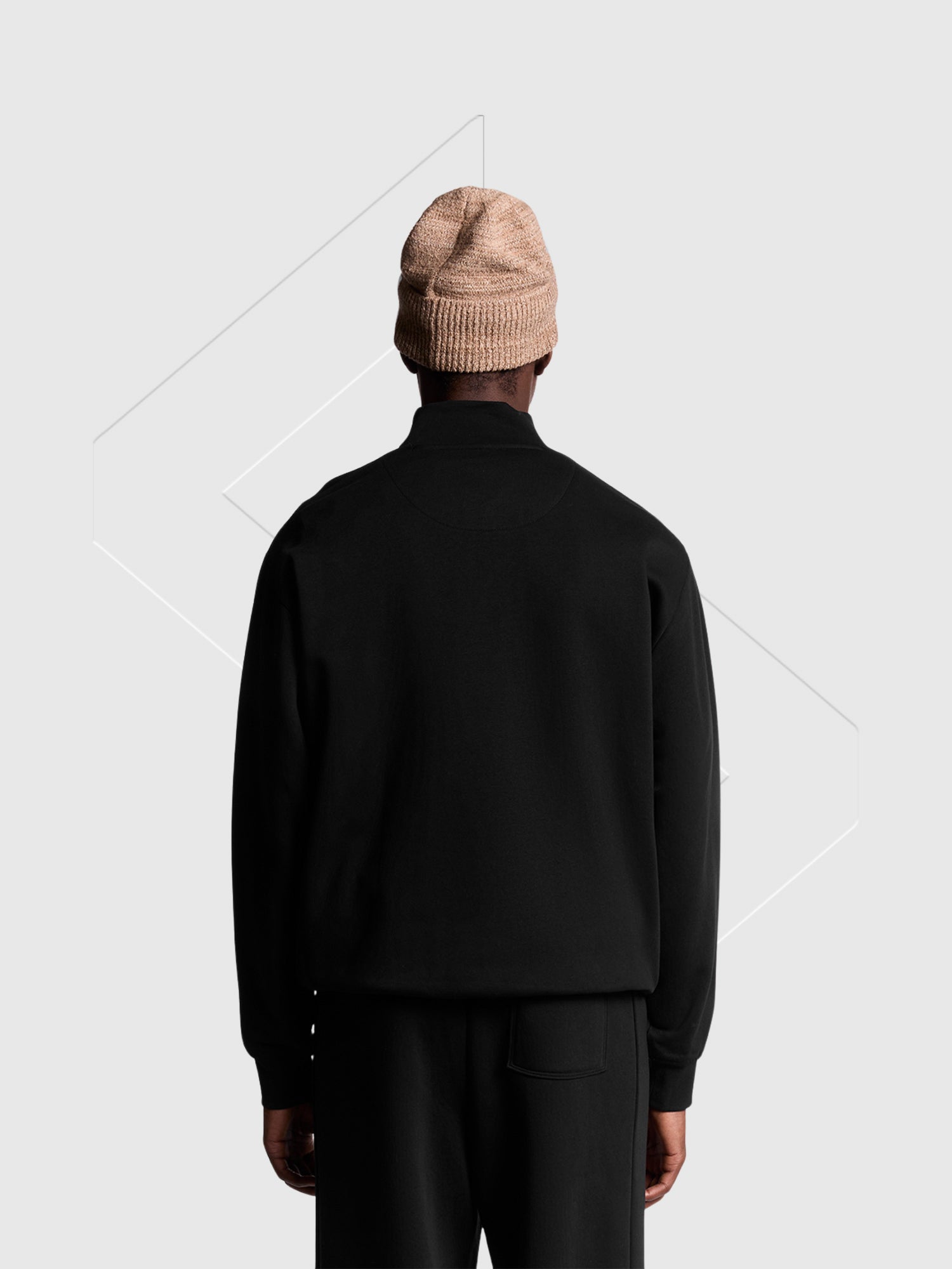 Lyle and Scott Loungewear 1/4 Zip Sweatshirt Jet Black from Saxumo