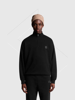 Lyle and Scott Loungewear 1/4 Zip Sweatshirt Jet Black from Saxumo