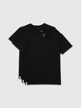 Lacoste 3 Pack Crew T-Shirt Black