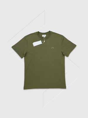 Lacoste Classic Fit Cotton Jersey T-shirt Khaki from Saxumo